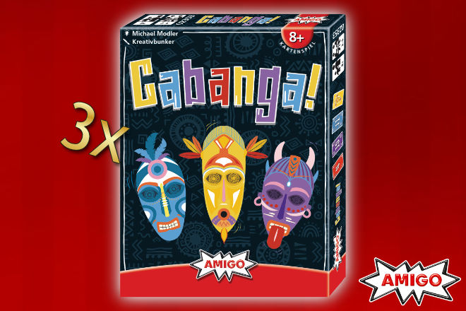 Hinter dem zweiten Türchen unseres Advents-Shopping.de Adventskalender Gewinnspiels verlosen wir mit freundlicher Unterstützung von AMIGO 3x das Spiel "Cabanga!".