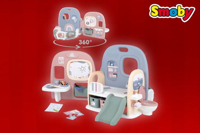 Gewinnen Sie hinter dem 6. Türchen unseres Adventskalender Gewinnspiels heute die Smoby Baby Care Puppen-Kita.