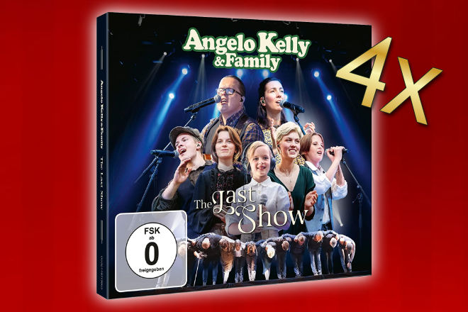 Passend zum Release von "The Last Show" von Angelo Kelly & Family haben Sie hinter dem 17. Türchen unseres Adventskalender Gewinnspiels heute die Chance, eine von 4 Deluxe Editionen "The Last Show" von Angelo Kelly & Family mit CD und DVD im Digipack zu gewinnen