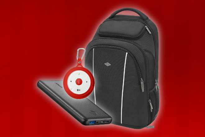 Gewinnen Sie hinter dem 21. Türchen unseres Adventskalender Gewinnspiels einen WEDO Business Rucksack mit Headsoundball Bluetooth Lautsprecher und Anker PowerCore Slim 10000 Powerbank.