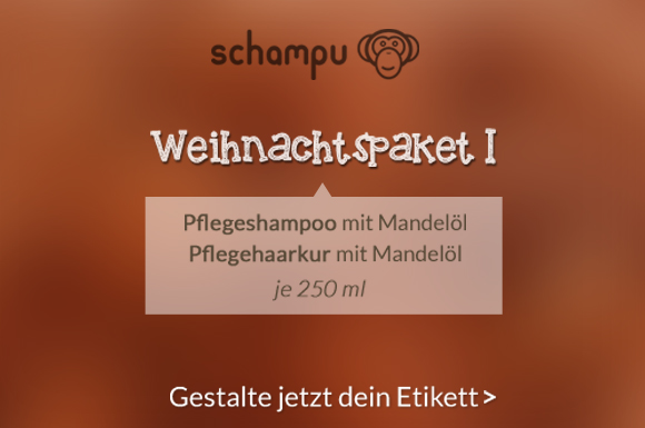 Im Weihnachtspaket 1 von Schampu verbirgt sich ein hochwertiges Pflegeset für Sie.
