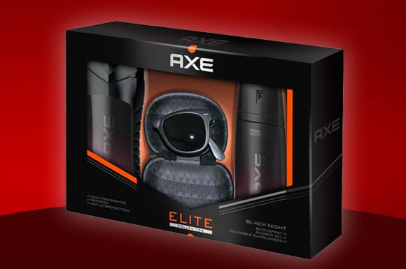 Das AXE Black Night Elite Collection mit ausklappbarer Sonnenbrille, Bodyspray & Shower Gel ist ab sofort im Handel erhältlich.
