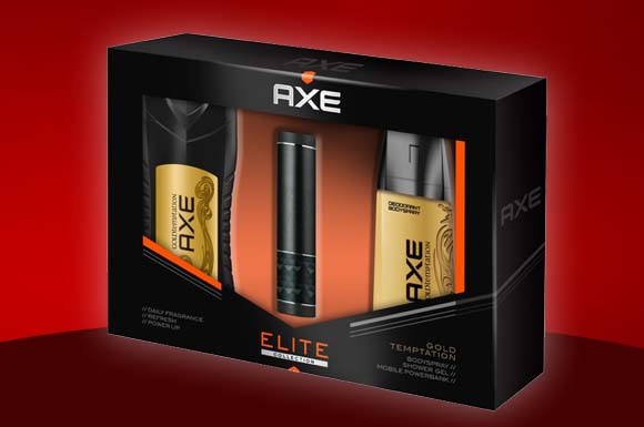 Das AXE Gold Temptation Elite Collection Geschenkset mit Powerbank Ladestation - Bodyspray & Shower Gel ist ab sofort im Handel erhältlich.