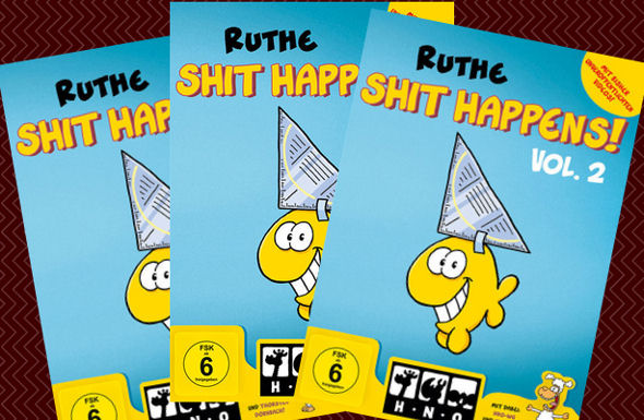 Die neue aberwitzige DVD SHIT HAPPENS Vol. 2 von Ralph Ruthe ist jetzt im Handel.