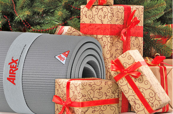 Weihnachten beginnt das Training: Gymnastik- und Fitnessmatten sorgen für Bewegung.