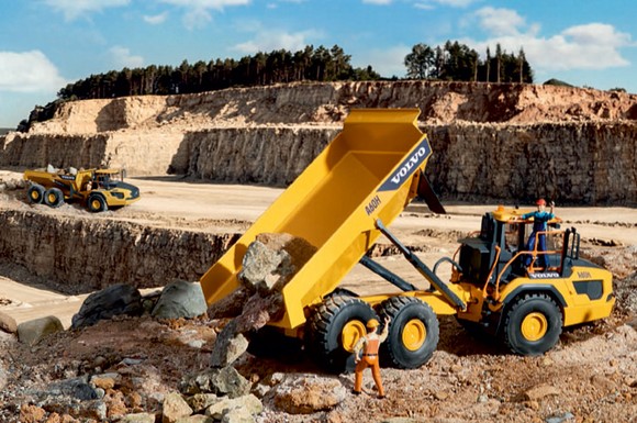 Getreu dem Motto - just like the real thing - steht der Volvo Dumper von Bruder dem großen Vorbild in nichts nach.